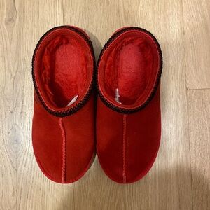 Kids Ugg Tasman II Slippers.  Red. Kids (not toddler) - size 2.  Minimally worn.